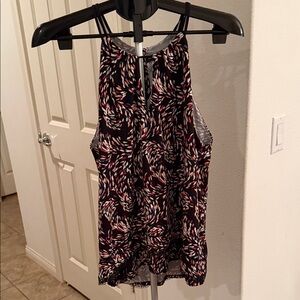 Women’s Black Halter Floral Print Dress